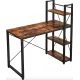 Image 3 for Компьютерный стол Leobert Devoko с боковыми полками в стиле Loft коричневый