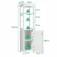 Image 9 for Шкаф-пенал для ванной Costway Freestanding Bath 160см с полками и дверцей белый