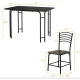 Image 3 for Комплект меблів Costway Katarina стіл і 4 стільці чорний
