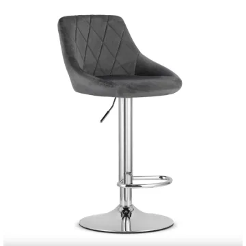 Барный стул Leobert Kast со спинкой серый