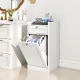 Image 7 for Тумба для ванної Costway Tilt-Out Laundry Cabinet з відкидним кошиком для білизни та шухлядою білий