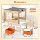Image 4 for Комплект детской мебели Costway Kids Play 3-in-1 Desk стол и 2 стулья с двухсторонней столешницей-доской и ящиками