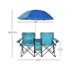 Image 3 for Комплект раскладных стульев Costway Parma с зонтом бирюзовый