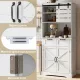 Image 5 for Кухонный шкаф-буфет Costway Pantry Cabinet 180см с розетками белый