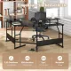 Image 6 for Угловой компьютерный стол-трансформер Costway CornerDesk L-образный с розеткой и USB черный
