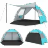 Пляжная палатка-тент Pop-Up Costway Vista Vent Beach самораскладывающаяся от солнца 3-4-местная голубая