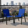 Комплект садовых стульев Costway Patio с подлокотниками синий