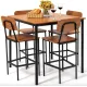 Комплект меблів Costway Karen барний стіл з стільцями