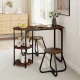 Image 2 for Комплект мебели Costway Boston Bistro Set стол с полками и 2 табурета лофт коричневый