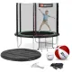 Image 3 for Батут Hop-Sport 8ft (244см) черно-зеленый с внешней сеткой