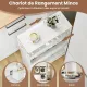 Image 4 for Узкий шкаф-пенал (карго) Costway SpaceSaver на колесиках с розеткой и USB для ниши 20см белый