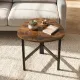Image 5 for Журнальный столик Costway Tripod Coffee Table треугольный лофт коричневый