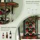 Image 6 for Стелаж винний Costway Compact Beverage Bar 6 дерев'яний з тримачем для келихів