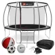 Image 1 for Батут Hop-Sport Premium 12ft (366см) черно-серый с внутренней сеткой