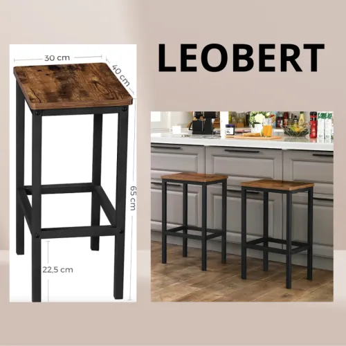 Набір з 2-х барних стільців у стилі Loft: