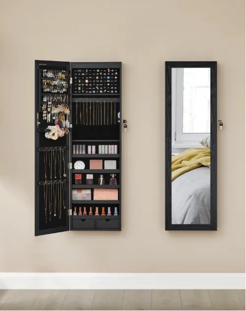 Дзеркало-шафа Leobert Kors з підсвіткою в стилі Loft чорний