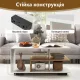 Image 5 for Журнальний столик Costway Modern Two-Tone кавовий з L-подібною полицею трирівневий білий, натуральний