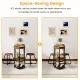 Image 8 for Комплект мебели Costway Boston Bistro Set стол с полками и 2 табурета лофт коричневый
