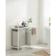 Корзина для белья Leobert Chariot с двумя отделениями 2 x 46л белая