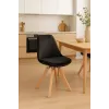 Стул Saida Jumi в скандинавском стиле с деревянными ножками черный