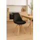 Стул Saida Jumi в скандинавском стиле с деревянными ножками черный