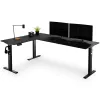 Компьютерный угловой стол Di Volio Trani с регулируемой высотой левый, черный