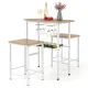 Image 1 for Комплект меблів Costway Oslo Counter Set барний стіл зі стільцями лофт білий бук