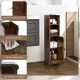 Image 6 for Пенал-шафа для ванни Costway SlimBath Cabinet підлогова з полицями та дверцятами коричневий