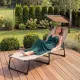 Image 6 for Шезлонг лежак садовый Outtec Lumia раскладной с козырьком бежевый