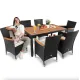 Садові меблі Di Volio VERONA 6+1 чорно-кремові
