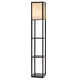 Image 1 for Стеллаж-торшер Costway Lumina Classic Shade 160 с тканевым абажуром на 3 полки лофт, черный