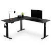 Комп'ютерний кутовий стіл Di Volio Montaro з регульованою висотою лівий, чорний