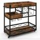 Image 4 for Барная тележка Costway Mexico с несколькими ярусами в стиле в стиле Loft