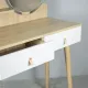 Image 10 for Туалетный столик Jumi Scandi с ящиками, кожаные ручки, светлый бук