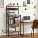 Стелаж Costway Surette з місцем для мікрохвильової печі та з двома розетками в стилі Loft