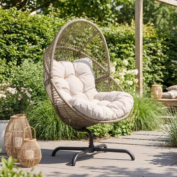 Кресло-кокон садовый Di Volio Leno вращающийся коричневый