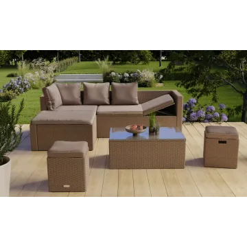 Садовая мебель Di Volio Bologna бежевый/светло-серый