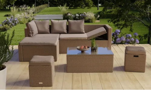 Садовая мебель Di Volio Bologna бежевый/светло-серый