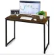 Image 2 for Письменный стол Costway Homart со стальным каркасом коричневый