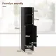 Image 2 for Пенал-шкаф для ванны Costway SlimBath Cabinet напольный с полками и дверцей черный
