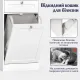 Image 6 for Тумба для ванної Costway Tilt-Out Laundry Cabinet з відкидним кошиком для білизни та шухлядою білий
