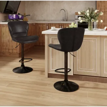 Комплект барных стульев Costway Dantes со спинкой в стиле Loft