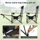 Image 6 for Кресло-шезлонг кемпинговое Costway Camp Recliner 2 в 1 складное с подставкой для ног серый