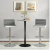 Комплект барных стульев Costway Alisa экокожа серый