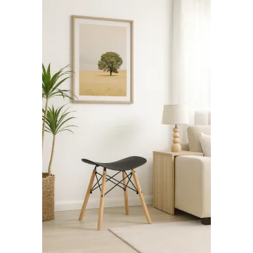 Табурет Leobert Corfu изогнут в скандинавском стиле черный