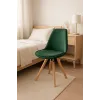 Стул Saida Jumi в скандинавском стиле с деревянными ножками зеленый