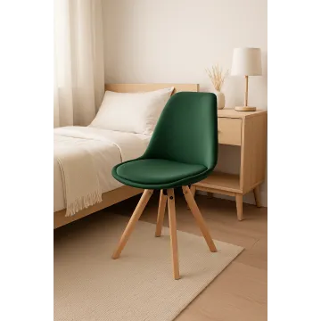 Стілець Saida Jumi у скандинавському стилі з дерев'яними ніжками зелений
