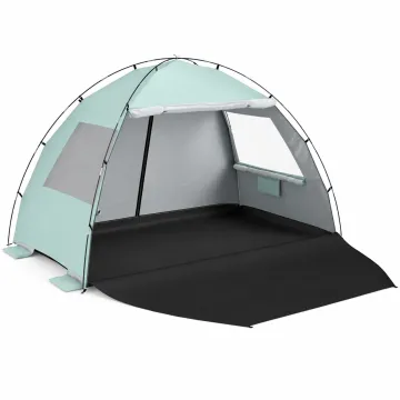 Пляжная палатка-тент Pop-Up Costway Vista Vent Beach самораскладывающаяся от солнца 3-4-местная зеленая