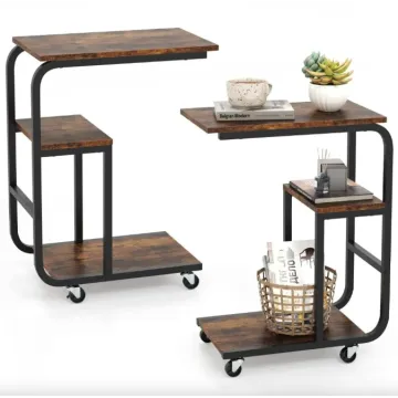 Журнальний столик приставний Costway Tavolino 2шт в стилі Loft