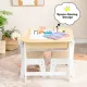 Image 6 for Комплект детской мебели Costway Kids Set 2-in-1 Desk стол и 2 стулья с двухсторонней столешницей-доской